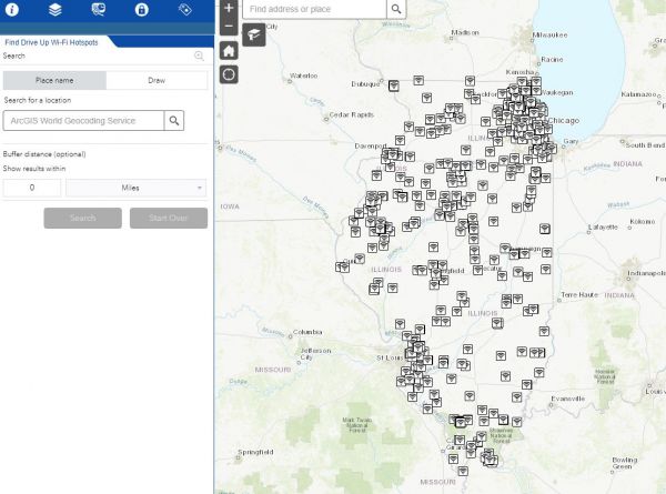 Drive-up WiFi Hotspots in Illinois
